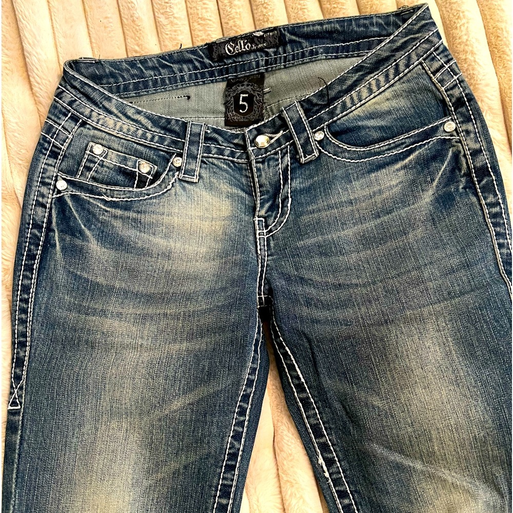 Cello size 5 Boot bling cut jeans! Have barely been worn!